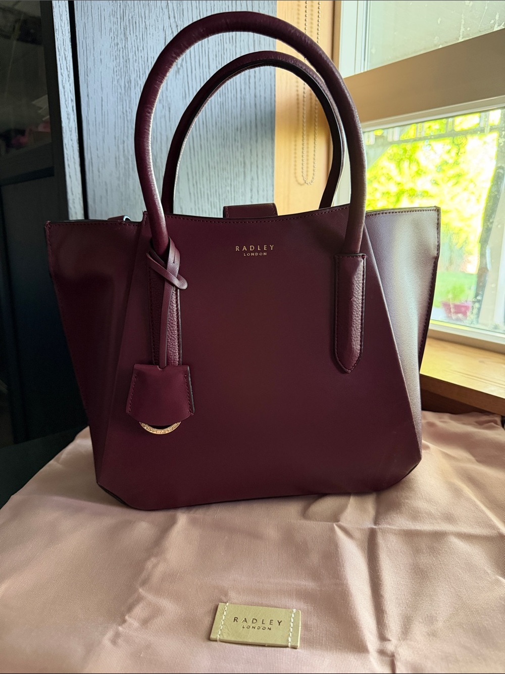 RADLEY LONDON Burgundy Structured Tote Bag